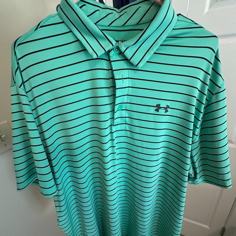 Under Armour Golf Shirt - Teal/Green